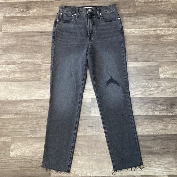 Madewell The Perfect Vintage Jean in Cosner Wash: Knee-Rip Edition size 25 - Picture 2 of 16